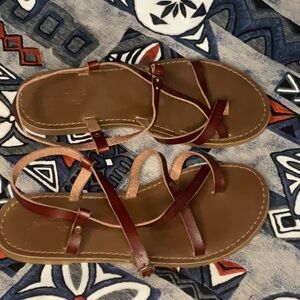 Brown Leather Sandals (Universal thread)